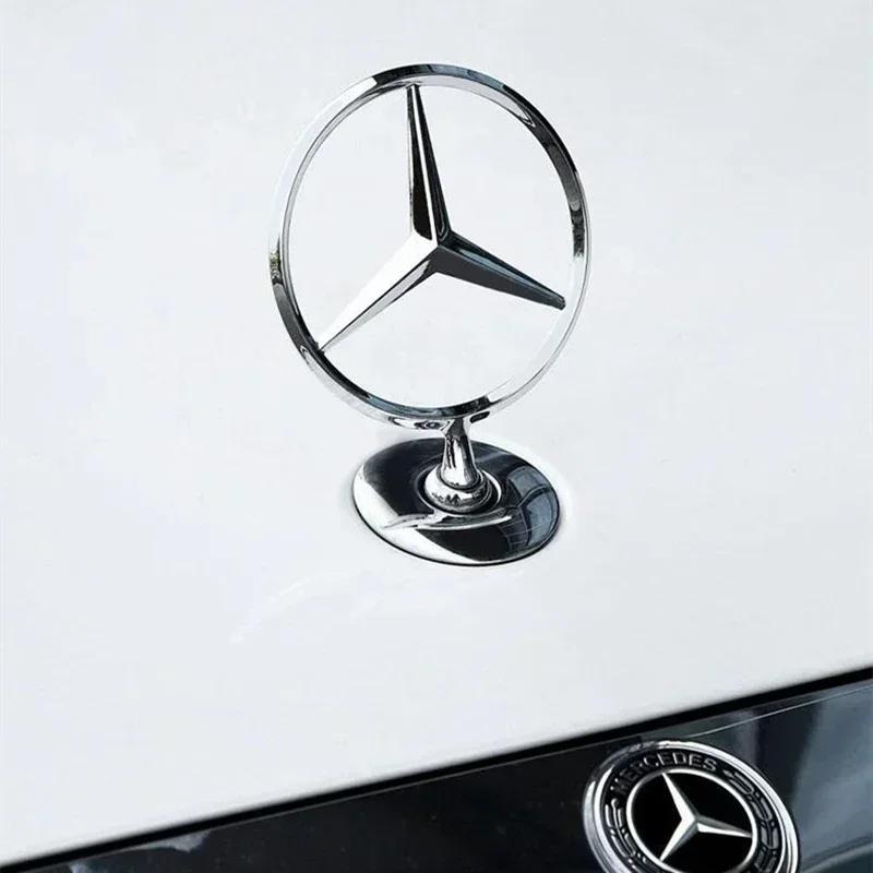 BAM1 Car Front Bonnet Hood Emblem Badge for Mercedes Benz W202 W203 W204 W205 W208 W210 W220 GLA CLA GLC GLK GLE Accessories