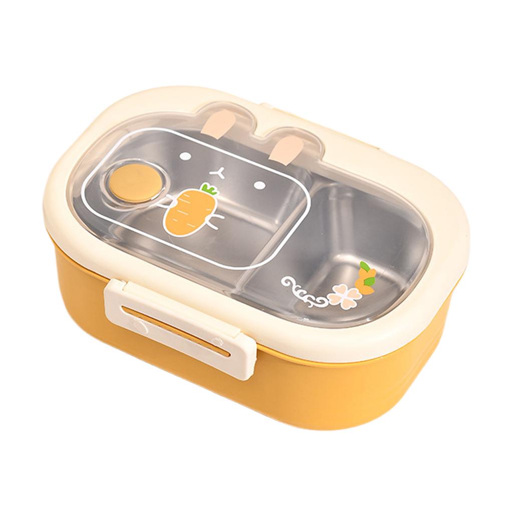Коробка для бенто с разделителями, удобная для переноски, контейнер для хранения ланча, симпатичный и практичный контейнер для еды для школы и использования на открытом воздухе