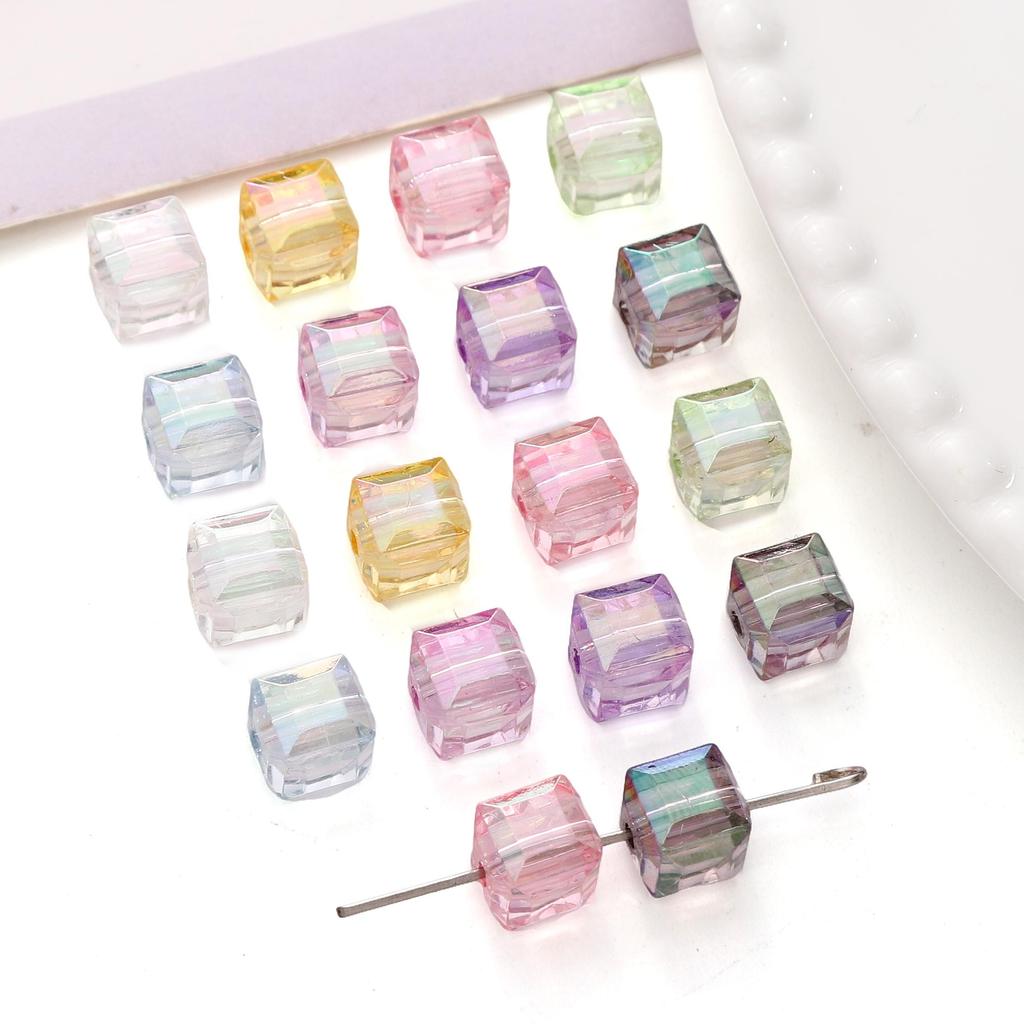 1300Pcs Acrylic Imitation Glass Three-Dimensional Magic Square Beads For DIY Bracelets Necklaces Jewelry Making