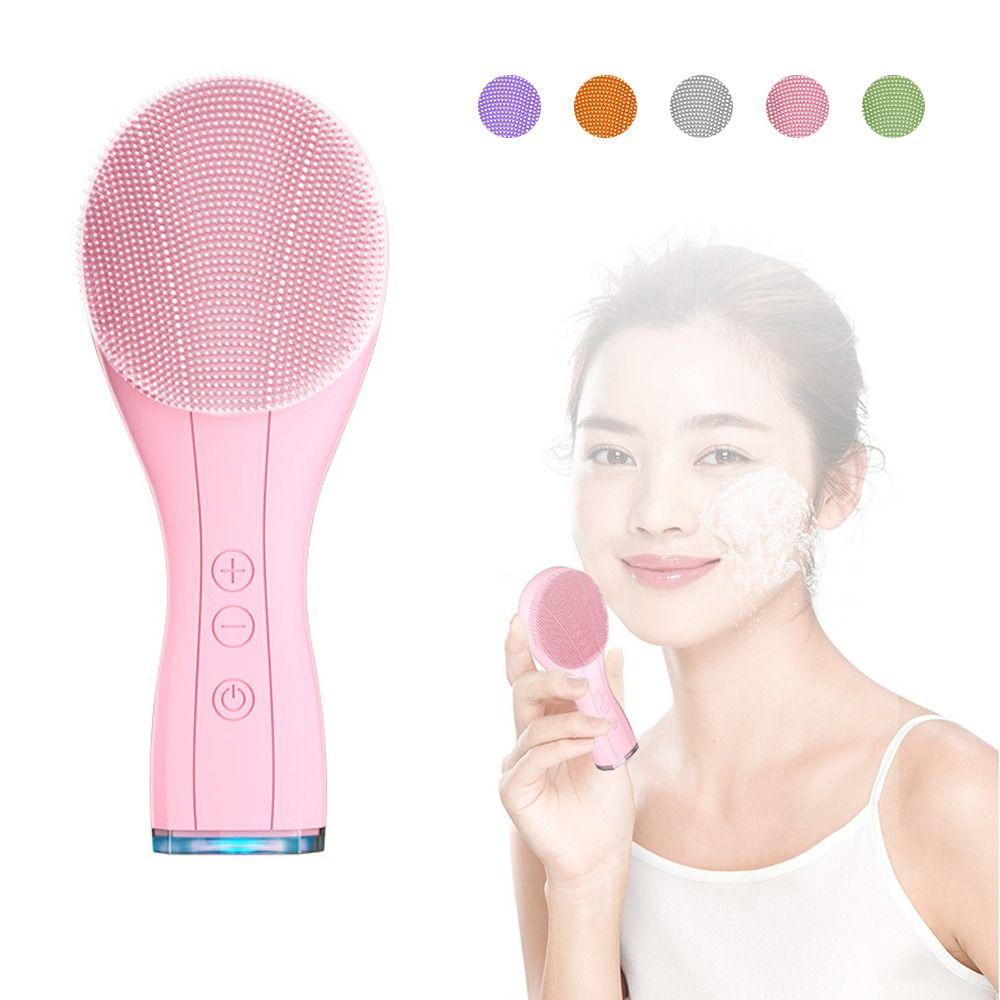 Silicone Facial Cleansing Brush Rechargeable Pore Cleaner New Face Scrubber Women