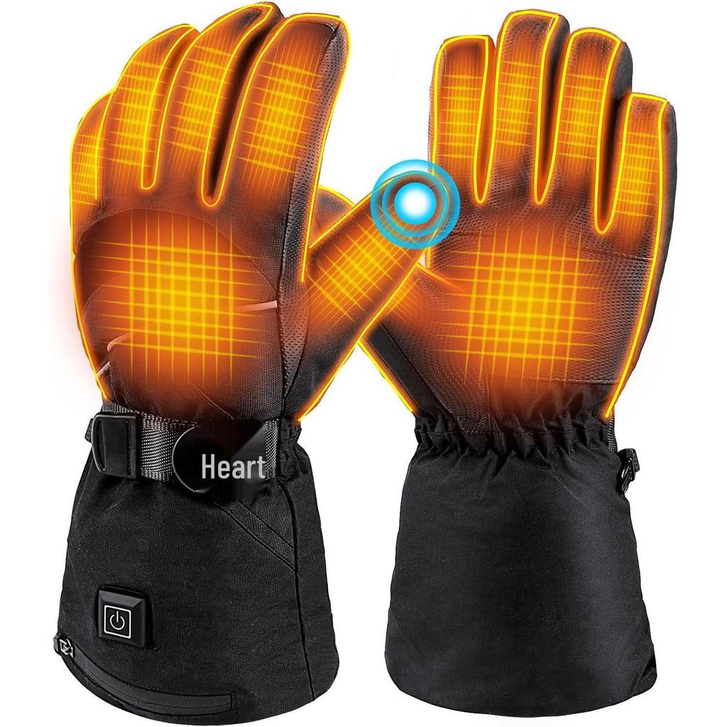 Smart Rechargeable Heated Gloves with Touchscreen & Temperature Control for Cold Weather and Motorcycle Riding