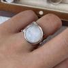 Кольцо с лунным камнем для женщин, пары, модные минималистичные украшения на юбилей, аксессуары, подарки