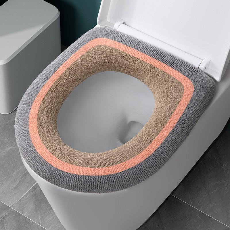 Thickened Washable Toilet Seat Cover Home Use Four Comfortable Soft Pad With Handle Design