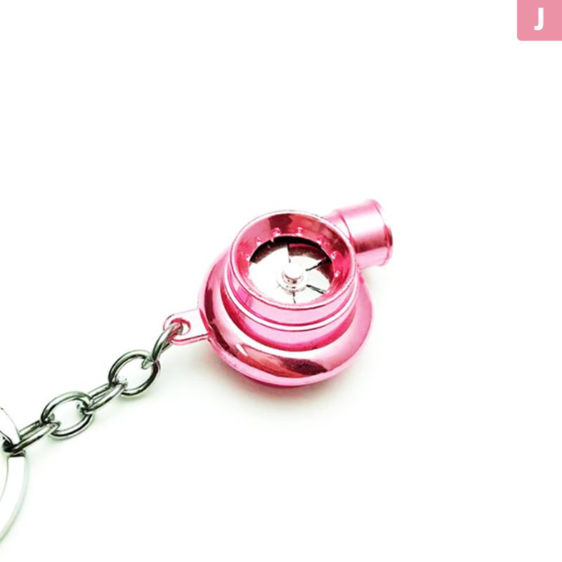 Хромированный металлический брелок-турбокомпрессор, без пластикового вращающегося компрессора