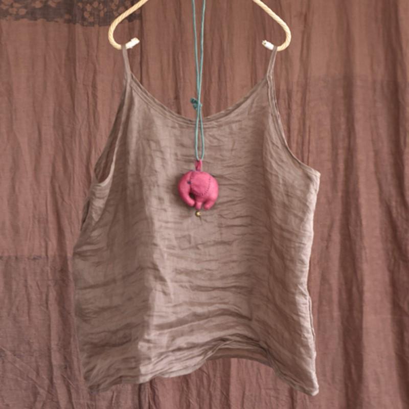 Johnature Женские однотонные майки Ramie, летняя свободная универсальная повседневная одежда