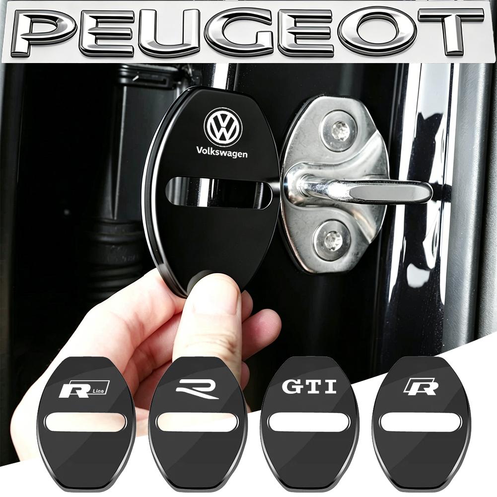 Zinc Alloy Car Door Lock Buckle Cover Protective Covers For VW GTI Polo Golf Passat Scirocco Tiguan Jetta T-ROC Touareg Taigo CC zl8