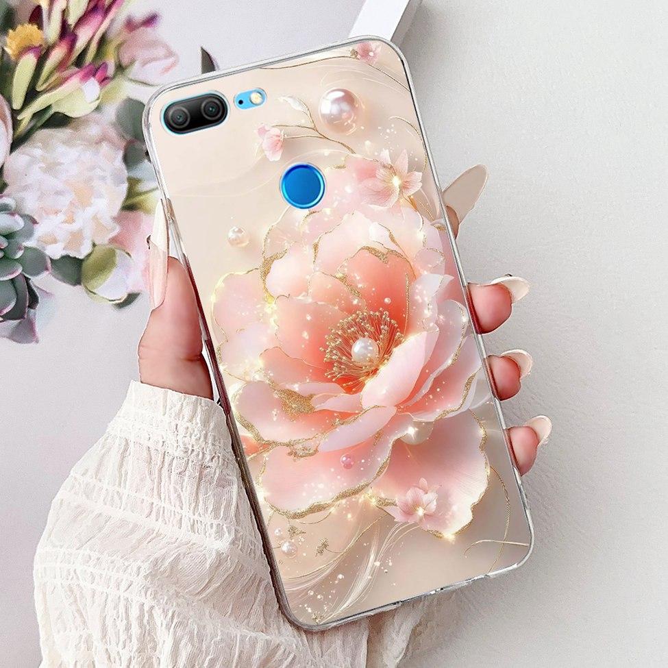 Прозрачный чехол для Honor 9 Lite Милый Кот Модные Цветы Смешная Расписная Задняя Крышка Для Чехла Телефона Honor 9Lite LLD-L21 LLD-L31 LLD-L11