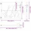 Garden Gate Black 85 x 100 cm Powder Coated Steel