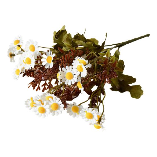 5 Stems Artificial Flowers UV Resistant Fake Wildflowers Faux Floral Arrangements for Wedding Indoor Ourdoor Home Garden Decoration