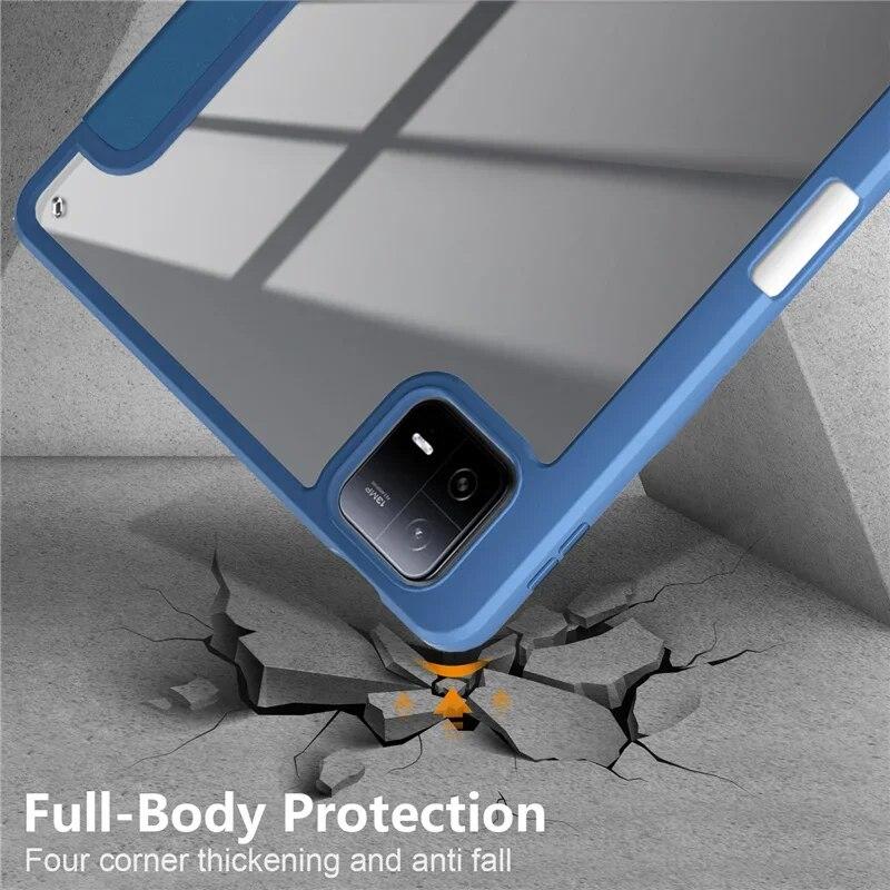 For Xiaomi Mi Pad 6 Pro 11 Inch 2023 Case with Pencil Holder Clear Clear Back Shell Funda for Xiaomi Pad 5 Pro Redmi Pad SE Cover