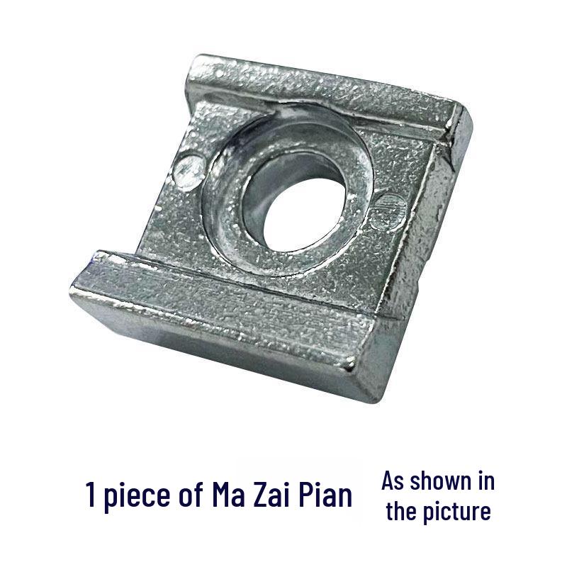 Pad Printing Machine Accessories: Oil Tray Base, Buckle, Rubber Head Holder, Position Fixing Piece, Lock, and Screw.