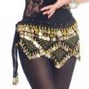 Velvet Belly Dance Waist Chain with Coin Lace-up Lightweight Women Dancing Waist Belt Dancer Accessories