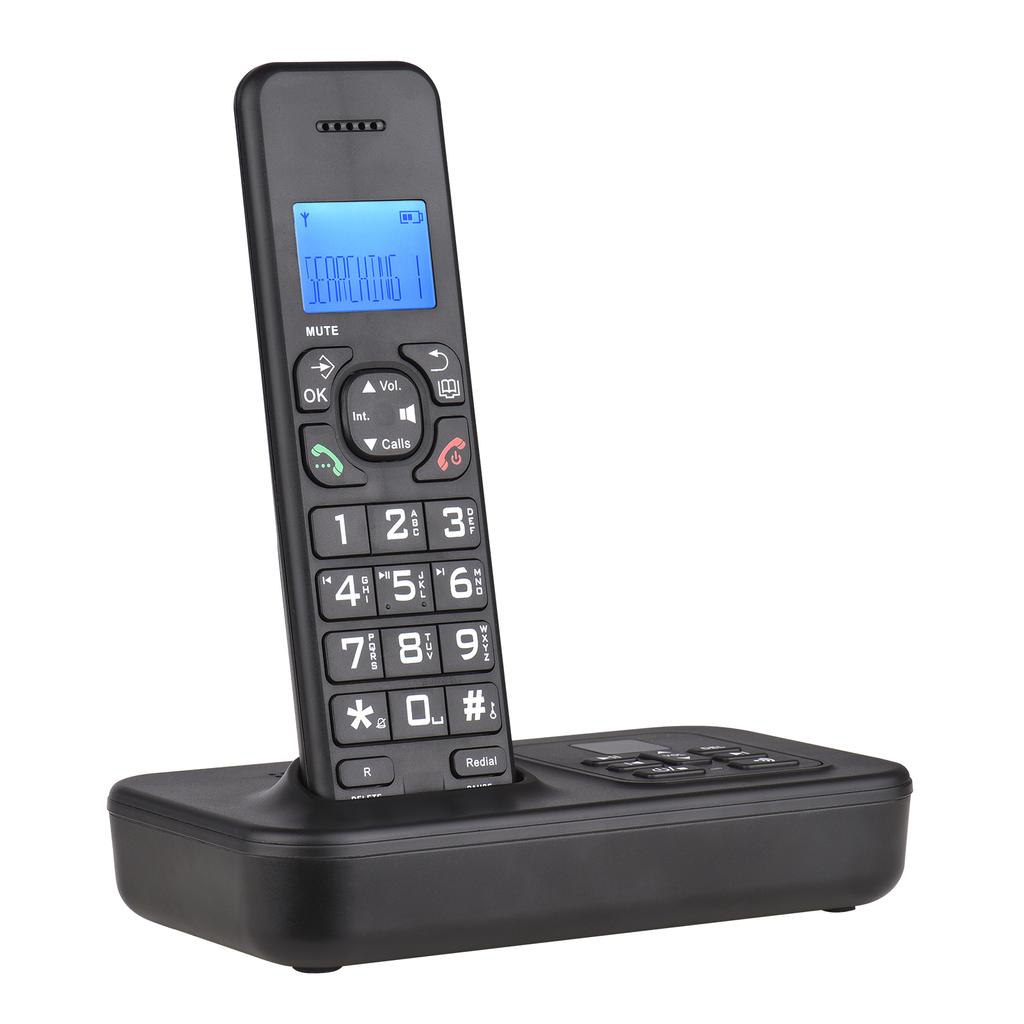 Expandable Cordless Phone System with Telephone Answering Machine 3 Lines LCD Display Caller ID Support Up to 5