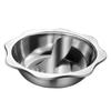 Нержавеющая сталь Двойной ароматизатор Hot Pot утолщенное основание для ресторана дома индукционная плита