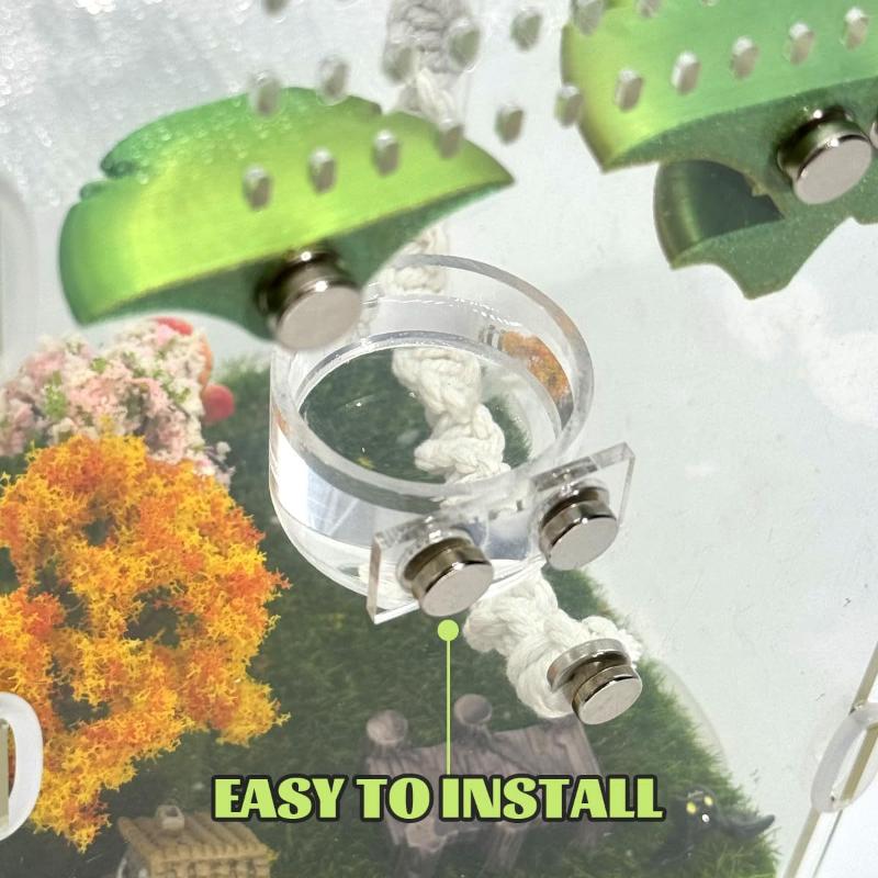 Mantis Feeding Food Bowl Set Easy Clean Reptile Insect Dish with Clip Feeder for Tank Habitat