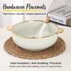 Defined Deco Woven Placemats Set of 1-4 Round Rattan Placemats Natural Hand Hyacinth Placemats for Dining Table,Home,Wedding