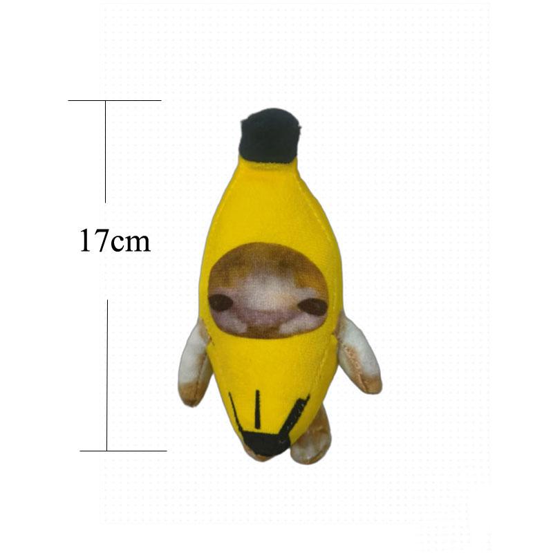 17cm Banana Cat Doll Pendant Crying Happy Banana Cat ,1pcs/pack