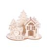 Elegant Nordic 3d Wooden Christmas Tree House Puzzle Delightful Tabletop Decor