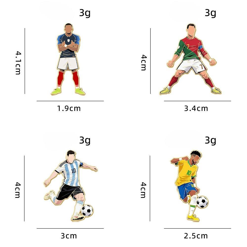 Football Star Badge Alloy Enamel Football Star Ball King Souvenir Clothes Accessories School Bag Decoration Brooch