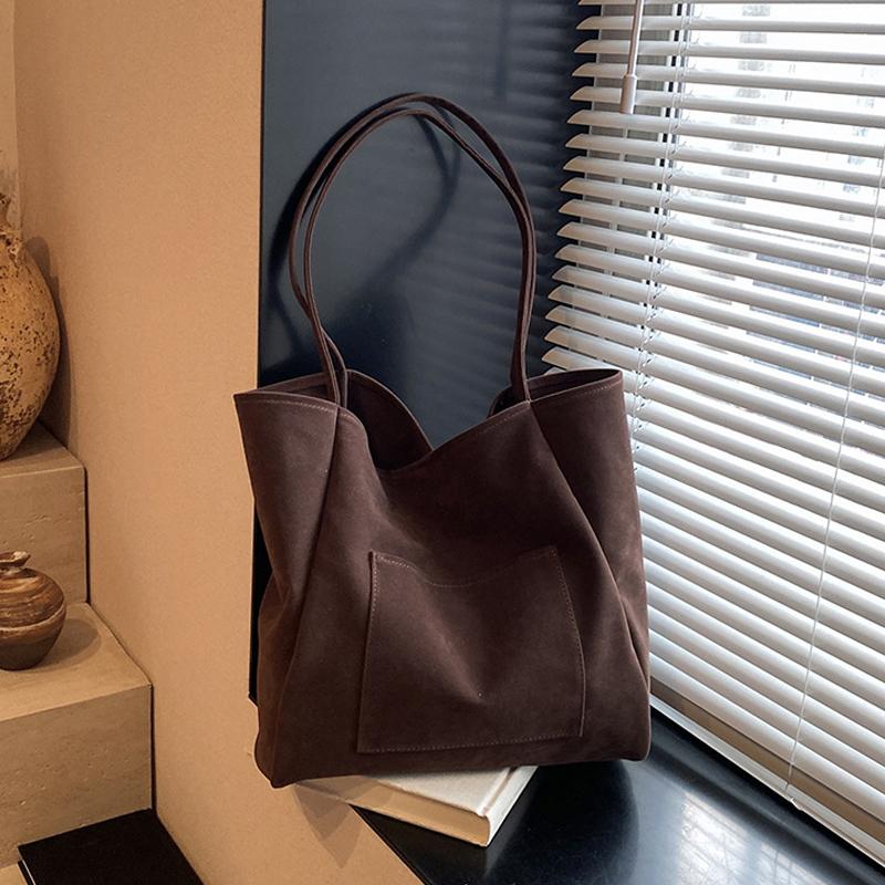 Suede Shoulder Bag for Women's Handbags Purse Fashion Large Capacity New Autumn and Winter Versatile Commuting Tote Bag