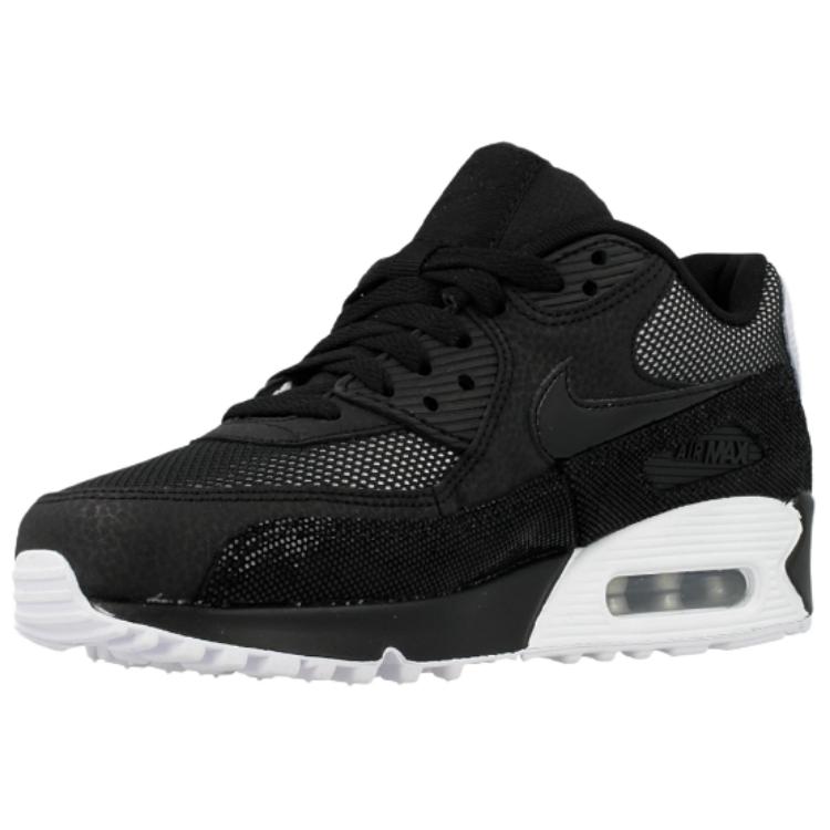 Nike Кроссовки Air Max 90 для бега Женские Низкие Черно-белые 443817-005