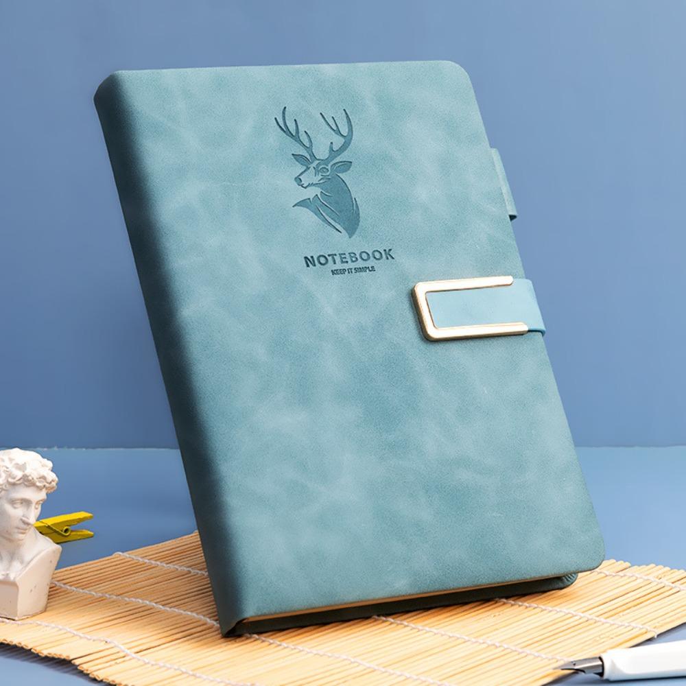 Soft Leather Business Notebook Thickened Work Meeting Record Book A5 Notebook College Student