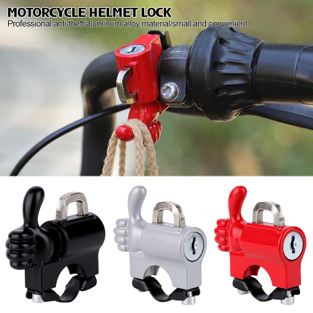Creative Anti-theft Helmet Lock Handlebar Mount Motorcycle Electric Motorbike Universal Security Metal Lock with Keys