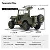 1/32 Willys GP JEEP Военный автомобиль Второй мировой войны Модель автомобиля из сплава Металлическая литая модель Звук и свет Детские игрушки Подарки на праздник