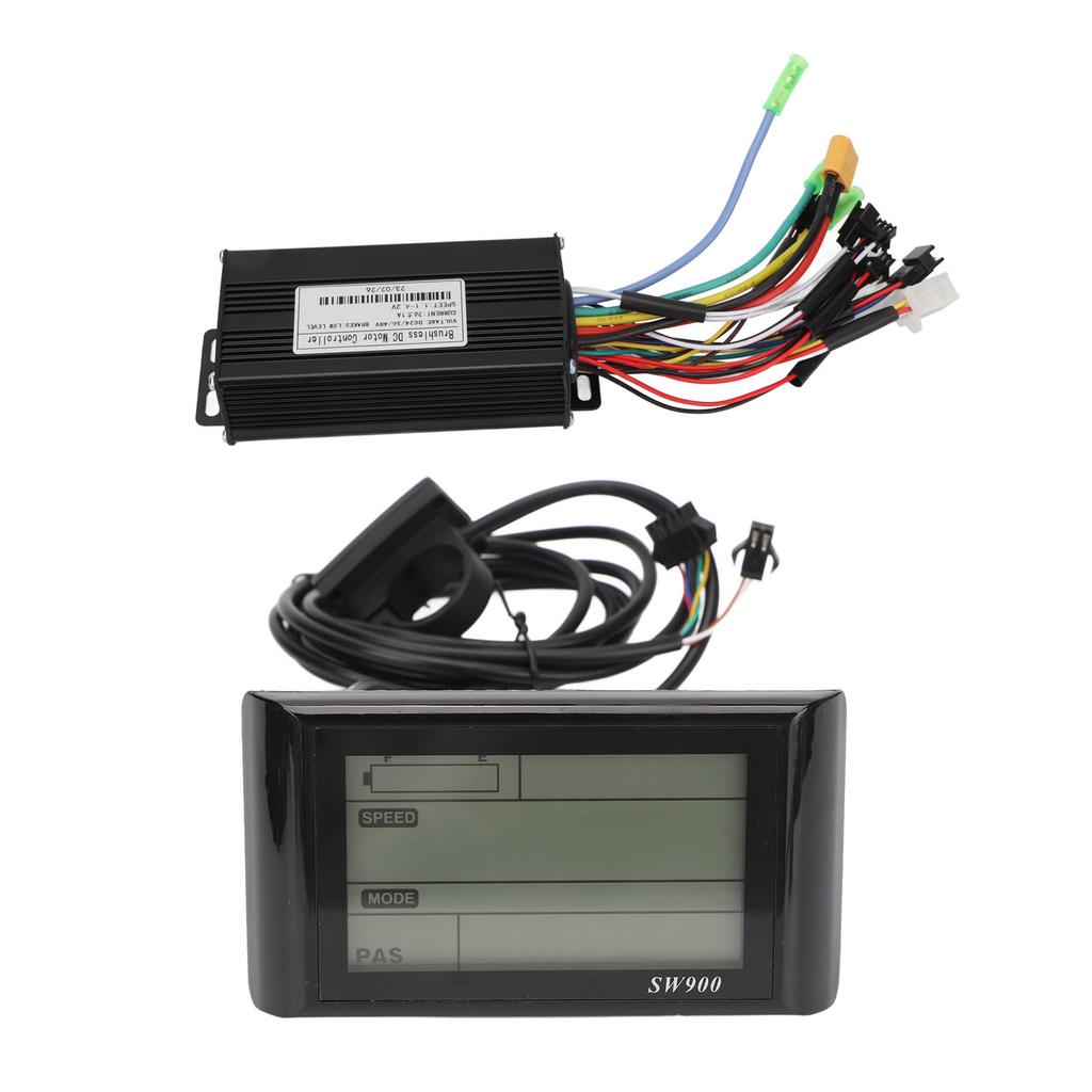 Комплект контроллера электродвигателя велосипеда 26A DC 24V 36V 48V Теплоотвод ЖК-дисплей Панель Бесщеточный