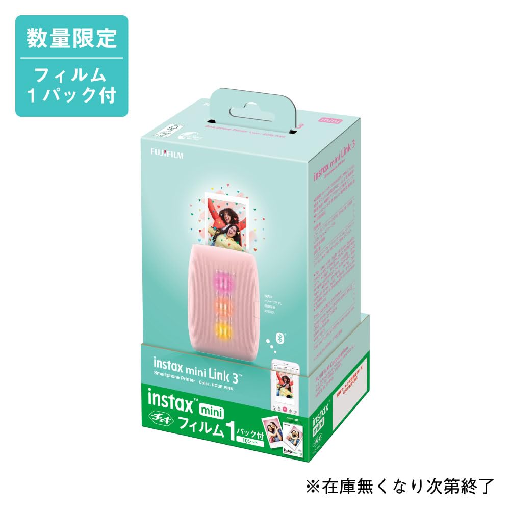 FUJIFILM Instax Smartphone Printer Instax Mini Link3 Rose Pink INS MINI LINK3 R Pink
