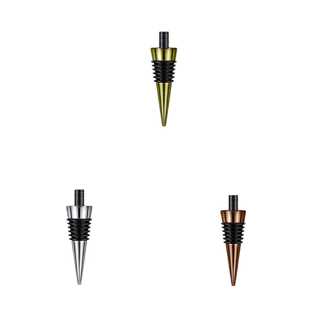 Gold Color Aluminum Wine Stopper With Antileak Design For Red Wine Preservation