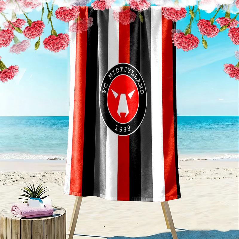 FC Midtjylland1 Print Beach Towel, Large Soft Quick Dry Towel for Beach Camping Swimming