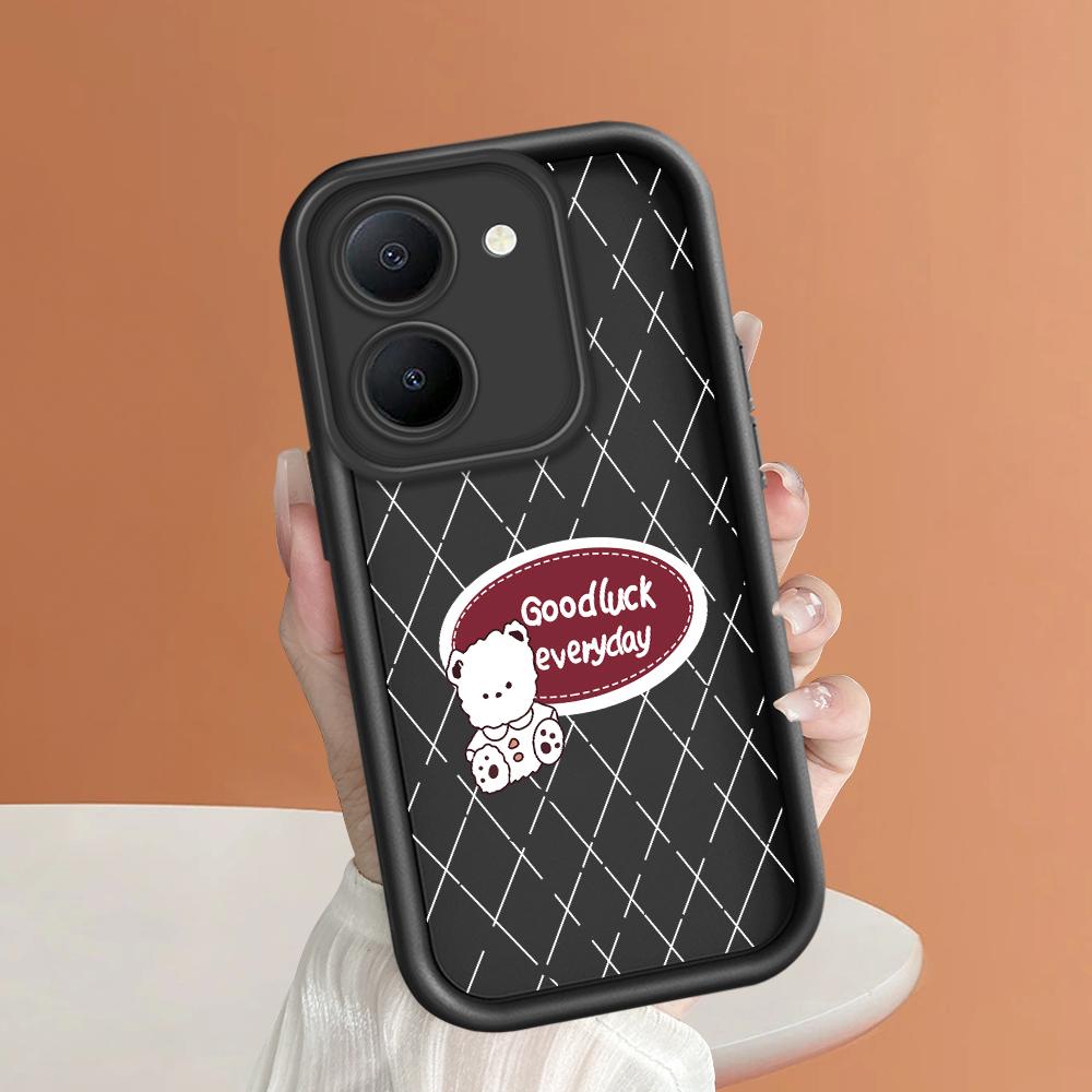 Мягкие силиконовые квадратные лестницы с мультяшным узором, полное покрытие, защита камеры, противоударный чехол для iPhone Infinix Tecno Vivo