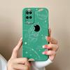 Чехол для Oppo A54 A54S Конфетный Цветочный Рисунок Мягкий Обновленный Жидкий Силикон Полная Защита Задняя Крышка Funda
