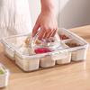 Snack Box with 8 Compartments Space-Saving Snack Plate for Sweets Nuts
