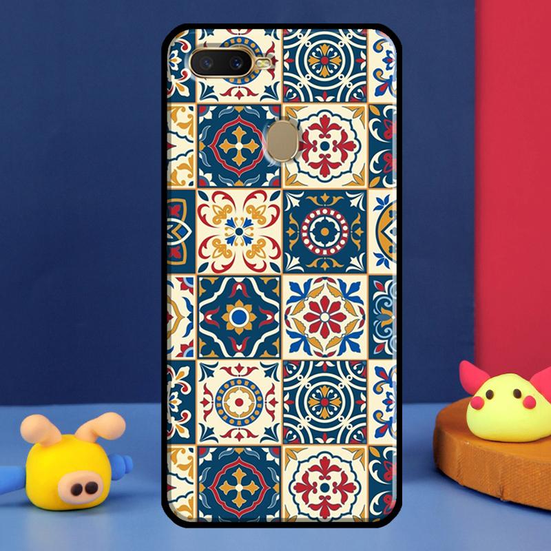 Марокканский чехол-плитка для Oppo A96 A76 A16 A74 A94 A54 S A57 A77 A58 A78 A98 A5 A9 A91 A15 A17 A52 A72