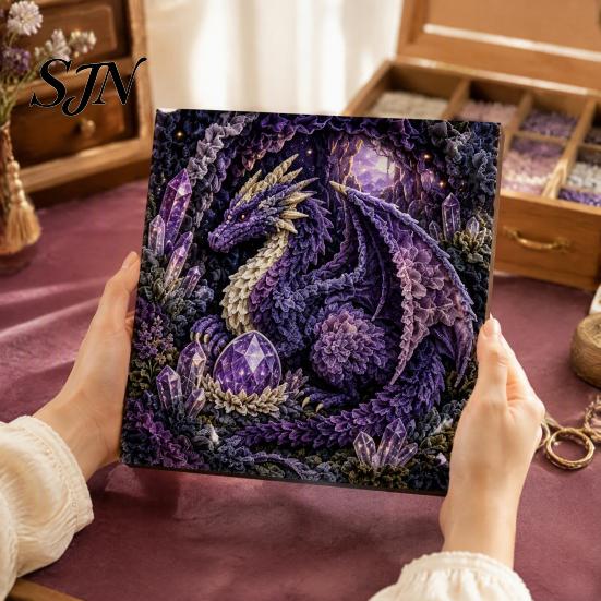 Creative Handicraft for Adults Dragon Fabric Poke Art Kit, Mythic DIY 3D Craft Relaxing Hobby Beginners Project, No-Sew Crafting Kit Adults,