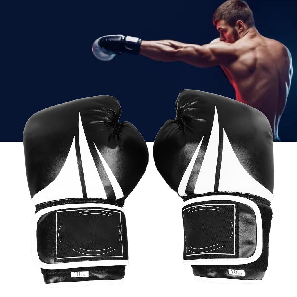 1 пара 10 унций боксерские тренировочные перчатки Fighting Sandbag боксерские перчатки для мужчин и женщин черные