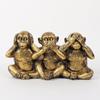 Polyresin Three Wise Monkeys Statue Showpiece for Home Decor Decoration and Gifting