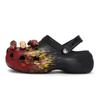 Classic Platform Clog 811 Bonfire Special Shoe Box Personalised Trend Gift Box Hole Shoes Women's Black, Red and Yellow
