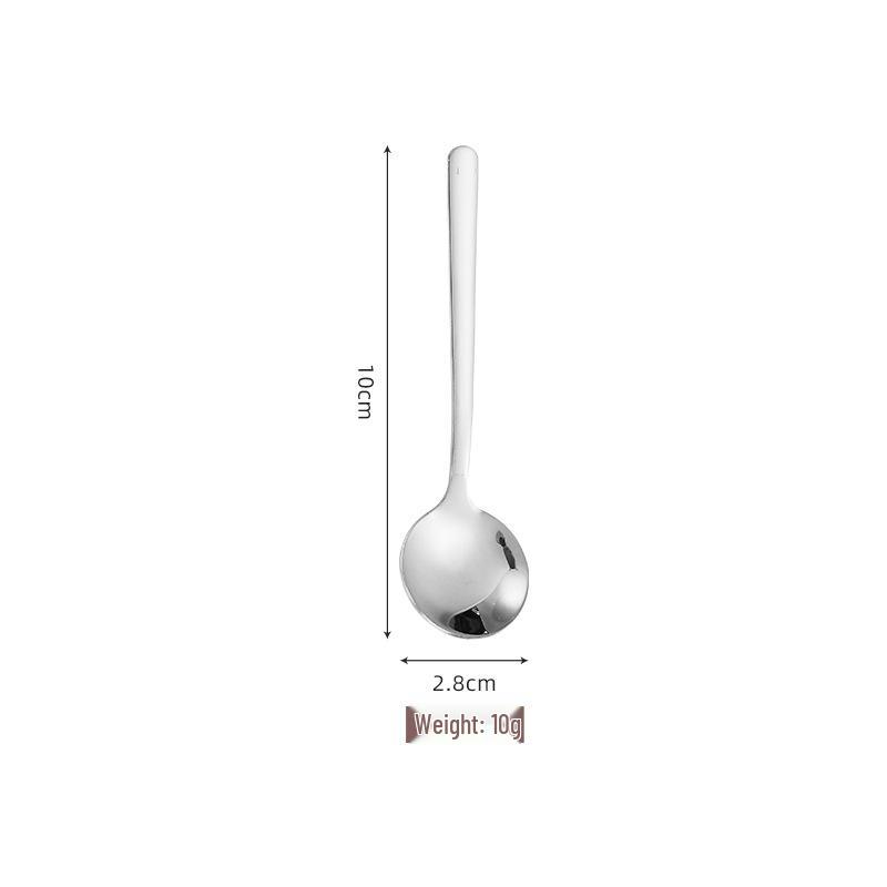 304 Stainless Steel Long Handle Spoon for Seasoning, Coffee, Milk Tea, Dessert, and Honey