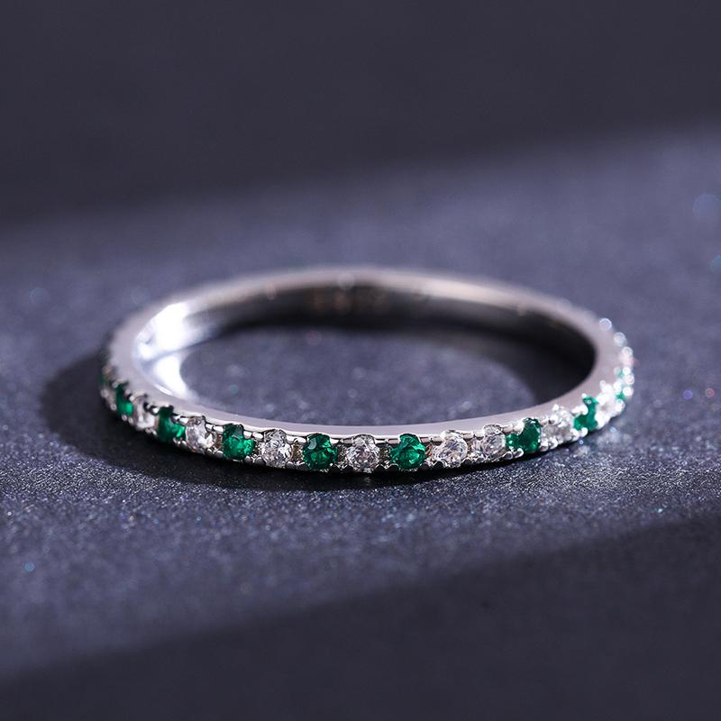 MODIAN Радужные кольца на палец с CZ для женщин, штабелируемые 4 цвета, обручальное кольцо из стерлингового серебра 925 пробы, ювелирные изделия