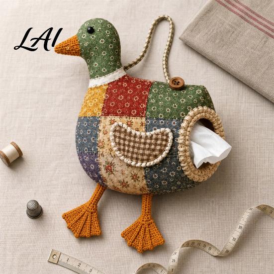 Kids Sewing Project Kit DIY Patchwork Tissue Box Cover Kit Farm Animal