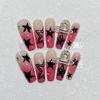 Ногти ручной работы, накладные ногти, персонализированный звездный градиент, французский, съемный маникюр, европейский и американский маникюр