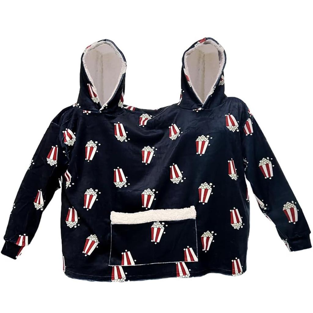 Парное платье Весна Причудливый попкорн Пара Двойной цельный свитер Пижама Цельный свитер с капюшоном Подружки