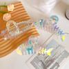 Plastic Geometry Hair Accessories Y2k Korean Style Hair Claw Transparent Fish Bone Hair Claw  Party