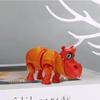 Фигурки гиппопотама, напечатанные на 3D-принтере, с несколькими подвижными суставами, Модель гиппопотама, напечатанная на 3D-принтере, Детские игрушки