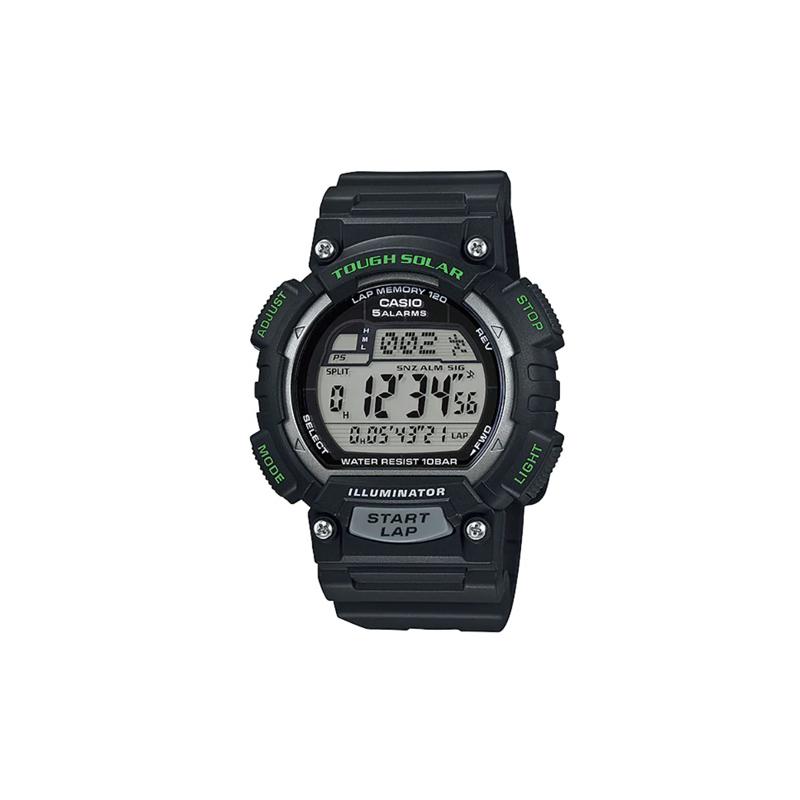 Casio Серия YOUTH - цифровой дисплей с дисками, ретро-мода, простой, классический солнечный шагомер, водонепроницаемые и ударопрочные спортивные часы, STL-S100H-1AJH