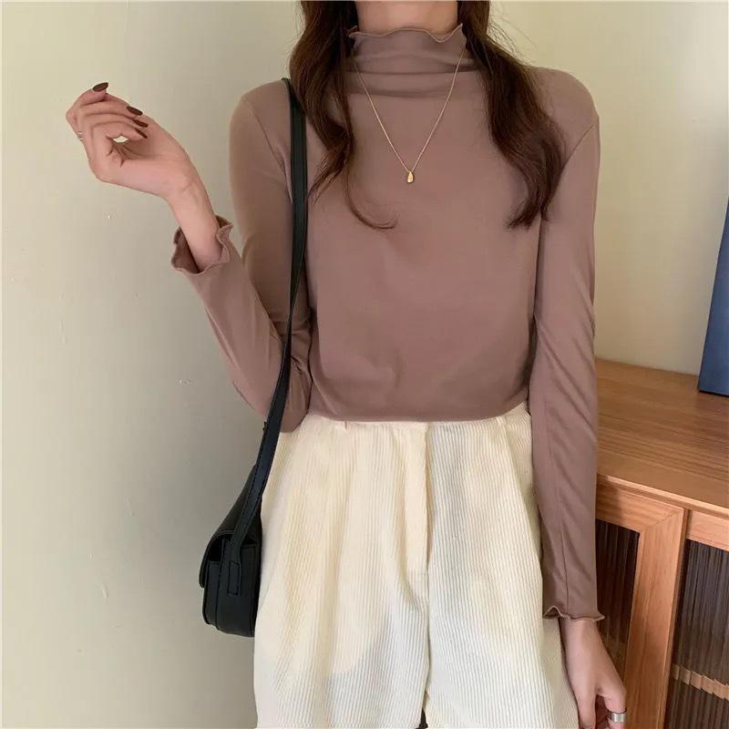 Женский приталенный бархатный топ-базовый слой Kitten Diary для похудения - С длинным рукавом, для ношения осенью/зимой