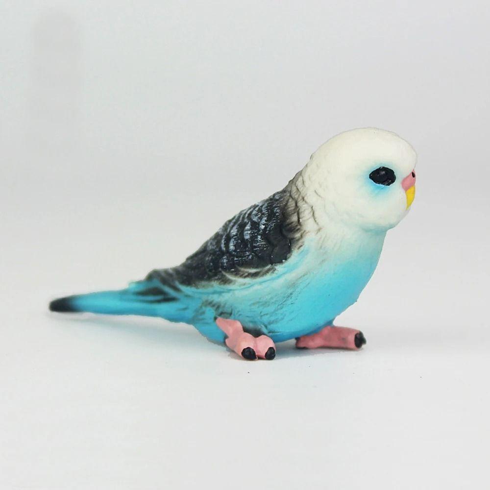 Miniatures Bird Figurines Educational Budgerigar Toy Creative Simulated Budgie Parrot  Kids Room